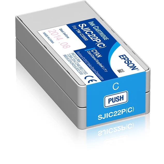 Tusz Cardridge do Epson ColorWorks C3500 Cyan SJIC22P(C) (C33S020602)