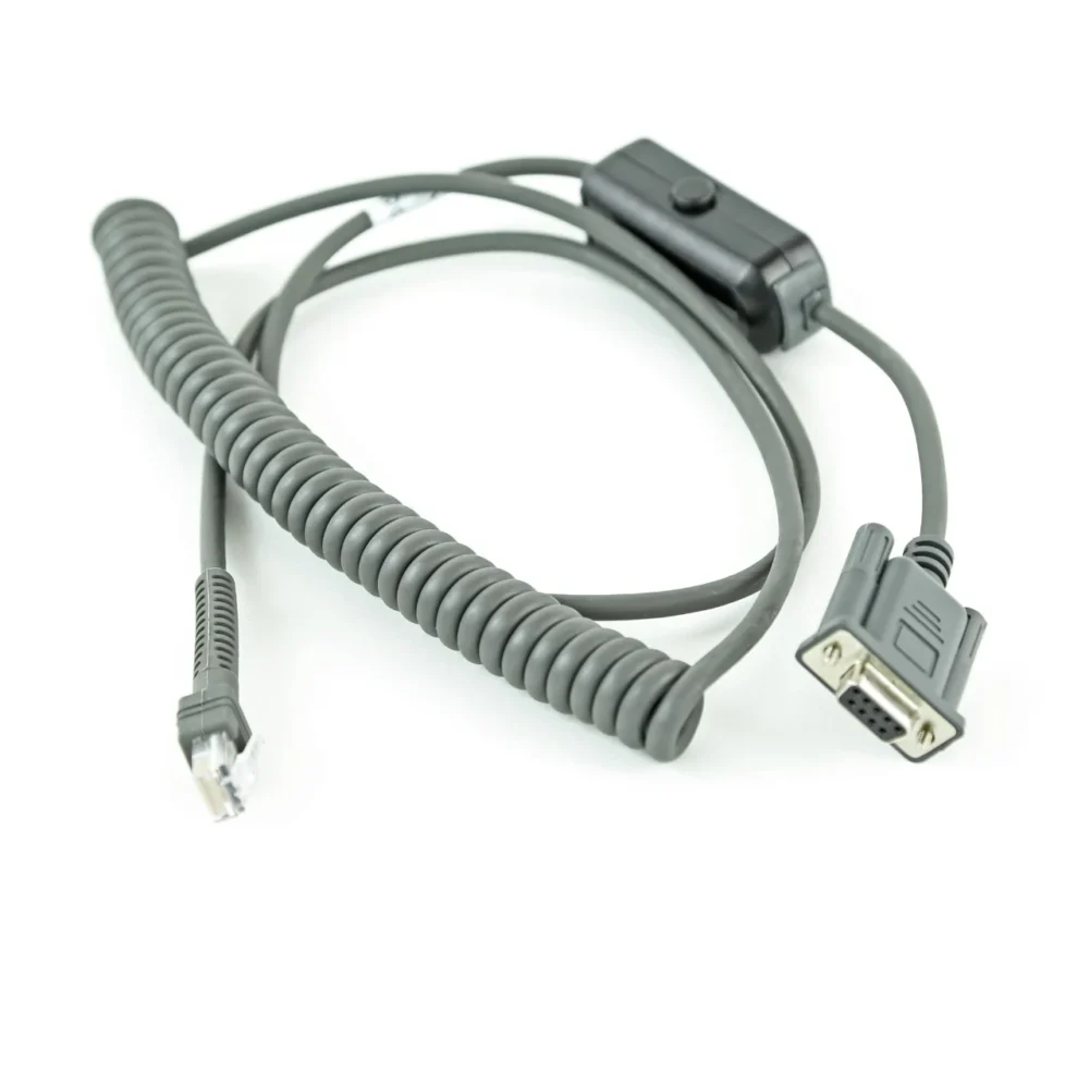 Kabel RS232 do czytników Zebra 2.8m kręcony NCR (CBA-R31-C09ZAR)