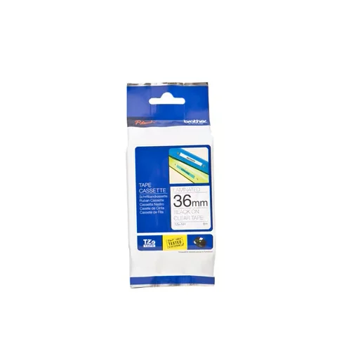 Taśma laminowana 36 mm TZE161 czarne na przezroczystym do drukarek Brother