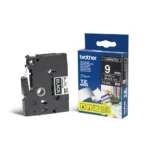 Taśma laminowana 9 mm TZE325 białe na czarnym do drukarek Brother