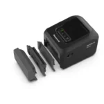 honeywell-pc42e-drukarka-etykiet-czarna-z-akcesoriami Drukarka etykiet Honeywell PC42E-D widok z przodu czarna z akcesoriami