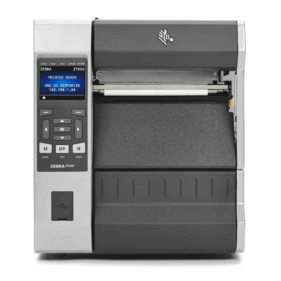 Zebra ZT620 – przemysłowa drukarka etykiet klasy heavy-duty front