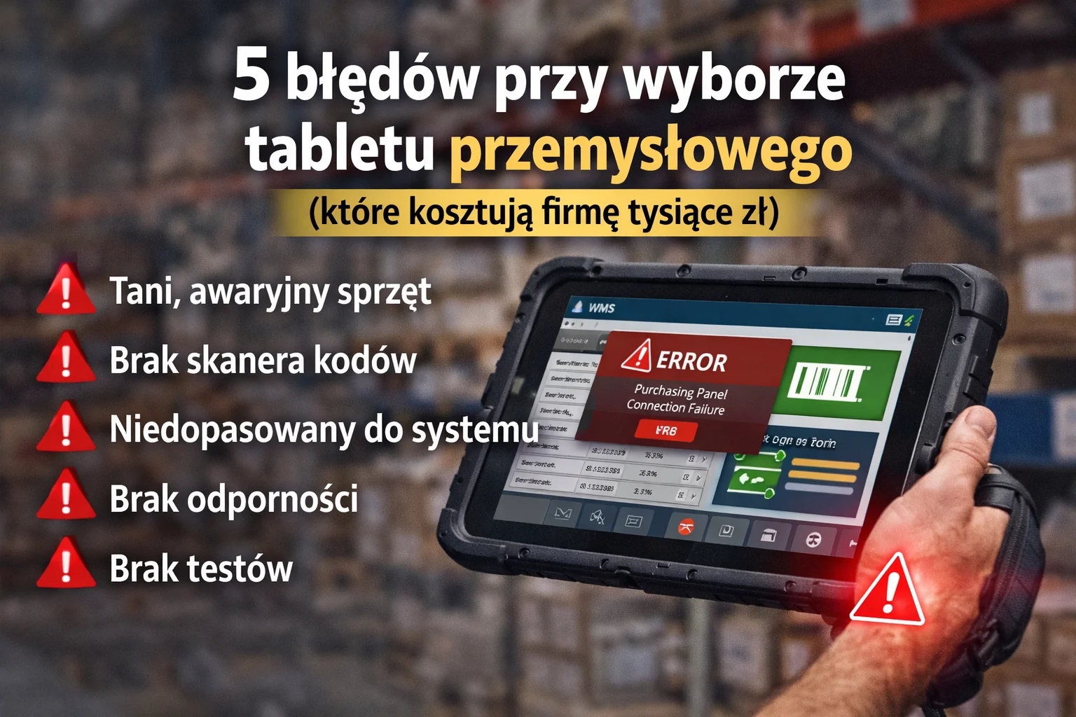 Najczęstsze błędy przy wyborze tabletu przemysłowego w magazynie i WMS