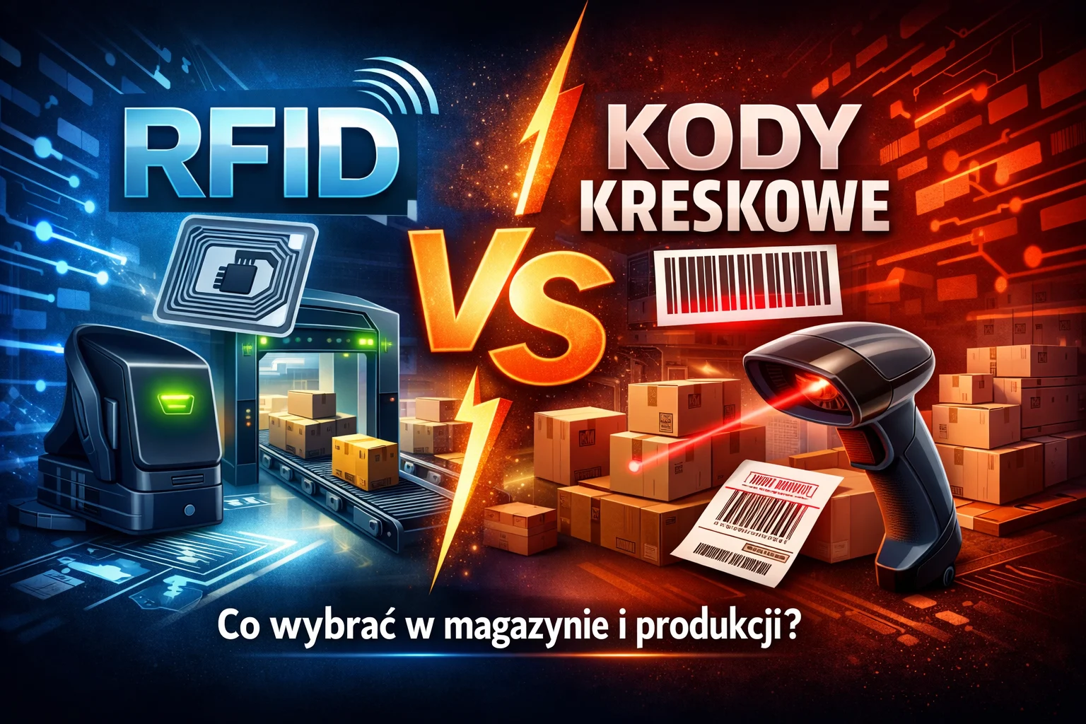 RFID vs kody kreskowe w magazynie i produkcji – porównanie technologii identyfikacji