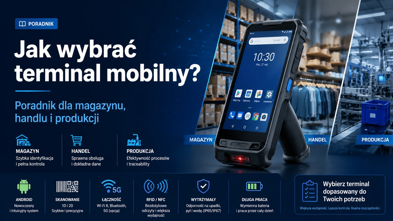 Jak wybrać terminal mobilny do magazynu, handlu i produkcji